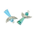 thumbnail image 4 of 24 Pieces Vintage Fairy Angel Charms Pendants Faceted Glass Beads Antiqued Dangle for DIY Wedding Gift Jewelry Hanging Craft, 4 of 8