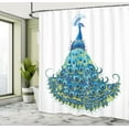 thumbnail image 5 of Ambesonne Peacock Shower Curtain, Floral Feathery Bird Motif, 69"Wx84"L, Blue Yellow, 5 of 5