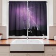 thumbnail image 2 of Ambesonne Purple Storm Kitchen Curtains, Fearful Thunderstorm, 55"x39", Pale Lilac and Mauve, 2 of 3