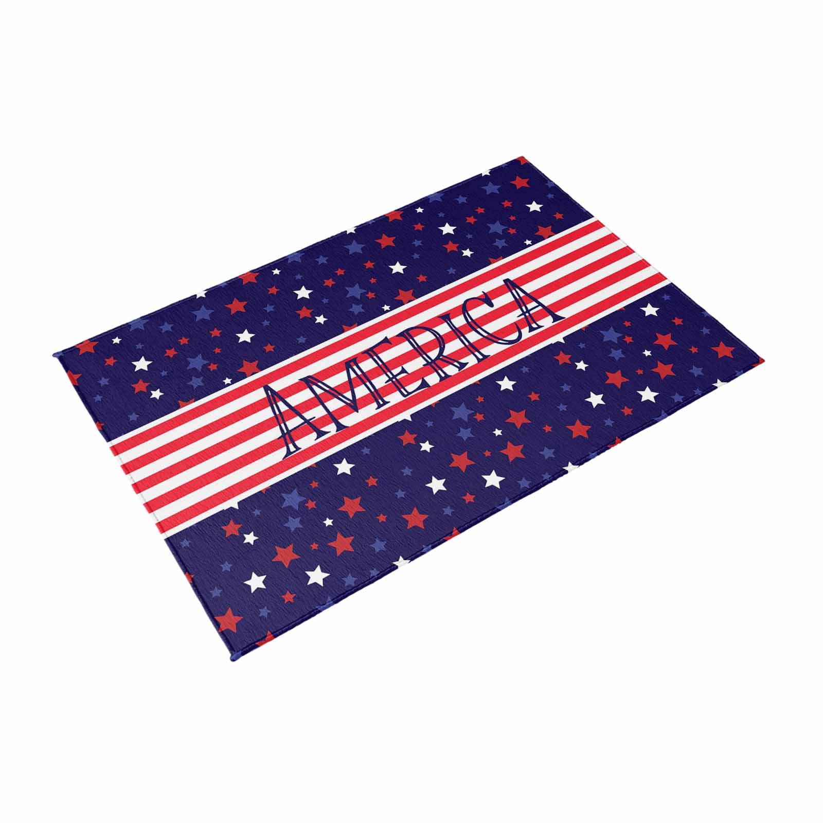 Independence Day Outdoor Rug for Patio/Deck/Porch, Non-Slip Large Area Rug 5 x 8 Ft, American Flag Red Blue Star Striped Indoor Outdoor Rugs Washable Area Rugs, Reversible Camping Rug Carpet Runner
