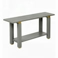 thumbnail image 3 of 62.9" Modern Solid Wood Console Table with Metal Accents for Living Spaces (3 Colors: Black, Gray, Natural), 3 of 17