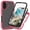 Pink, variant on Allytech for iPhone 16e 17e Case with Built-in Screen Protector, Clear Back Anti-Slip Rugged Two-Layer Protective Case for Apple iPhone 16e /17e, Blue