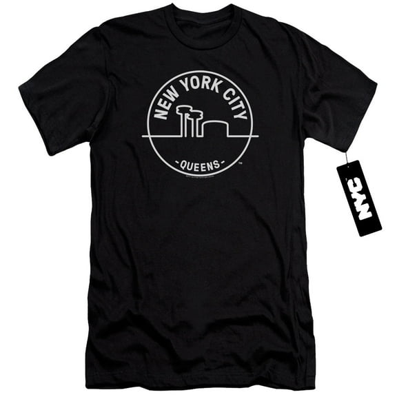 New York City See Nyc Queens Adult 30/1 T-Shirt Black