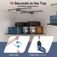 thumbnail image 4 of Tuqiang Overhead Garage Storage Rack 4x8 FT for High Ceilings 10-12 FT 350LBS Capacity All-Steel Safety Lock Heavy-Duty Garage Organizer, 4 of 11