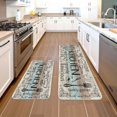 thumbnail image 5 of Beige Farmhouse Chef Kitchen Rugs and Mats Set of 2, 17"x47"+17"x30" Non-Slip Machine Washable Runner Rugs for Kitchen Floor, Soft Kitchen Mat Set for Home,Laundry Room,Chef Pattern, 5 of 7