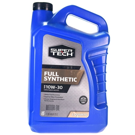 (3 Pack) Super Tech Full Synthetic Motor Oil SAE 10W-30, 5