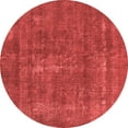 thumbnail image 1 of Ahgly Company Indoor Round Oriental Red Industrial Area Rugs, 4' Round, 1 of 4