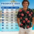 thumbnail image 6 of Jeiento Red Cherry Matching Vacation Outfits for Couples Dresses for Women Luau Party Aloha Shirt Men Beach Shirts Tiered Pleated Dress Matching Hawaiian Outfits, 6 of 6
