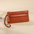 thumbnail image 2 of Women's Wristlet Wallet with Phone Holder PU Leather Long Pocket Purse for and Samsung RFID Blocking Card Slots & Wrist Strap Daily Use & Travel (Brown), 2 of 8