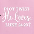 thumbnail image 5 of Wild Bobby, Plot Twist He Lives Luke 24:23 Inspirational/Christian Unisex Graphic Hoodie Sweatshirt, Light Pink, Medium, 5 of 5