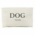 thumbnail image 4 of Canvas Storage Basket Rectangular with Handles 7.5''x16''x12.25'', Household Storage For Blankets, Towels, Toys - White Canvas, Dog Toys Print, 4 of 7