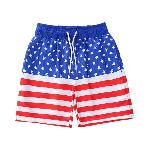 XADYUY Swim Trunks Boy 10-12 Quick Dry Boys Swim Shorts Cute Striped Print Bathing Suit Toddler Boy Summer Drawstring Athletic Swim Trunks Boys,3-4 Years Blue