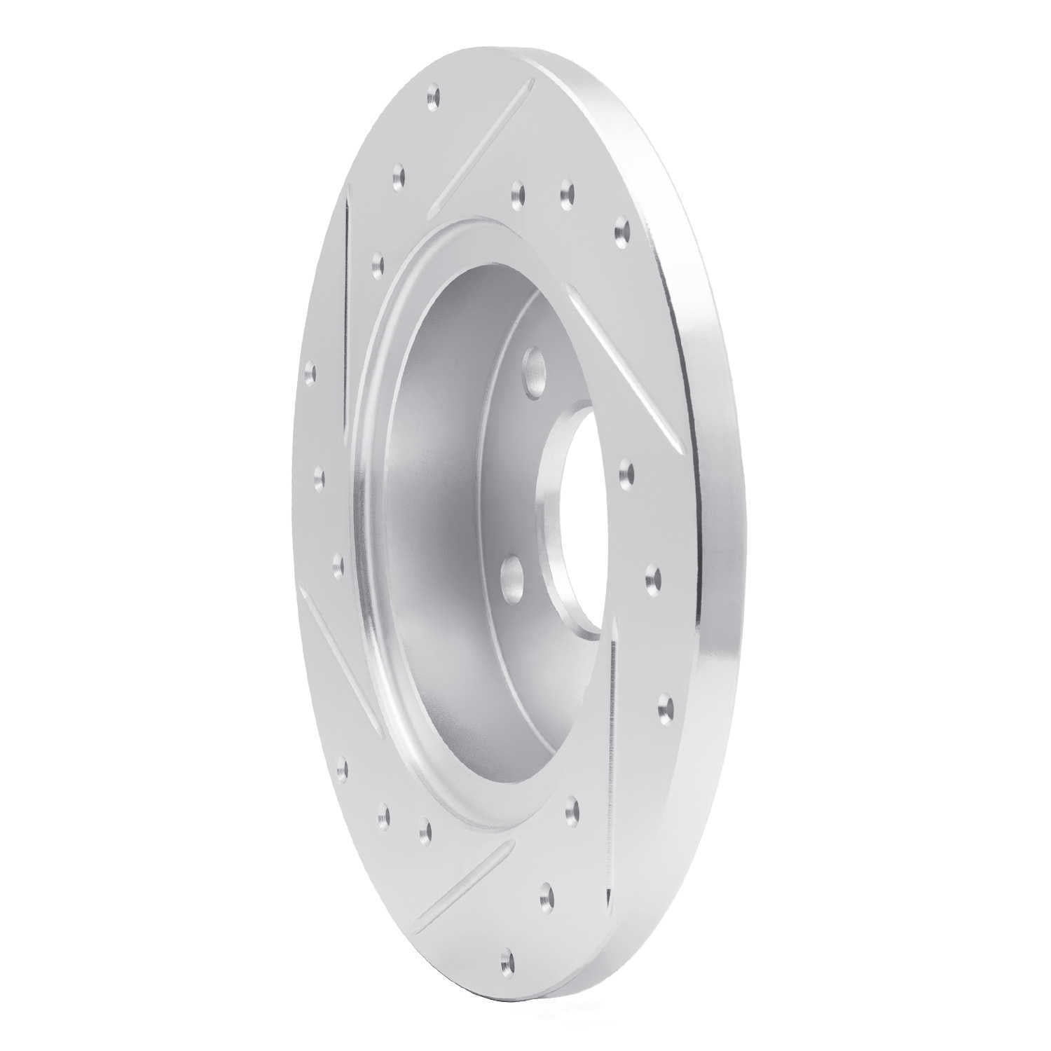 Dynamic Friction Company 631-53004R DFC Brake Rotor - Drilled And Slotted - Silver