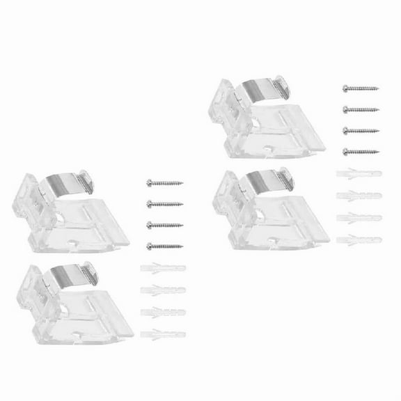 SIEYIO 10/20Pcs Window Cordless Shade Brackets with Metal Clip for 25mm Pleated Shade Cordless Curtain Blinds Headrail Holder