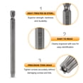 thumbnail image 5 of Uxcell 3pcs TT40 Security Torx Head Screwdriver Bit 4" (100mm) Long 1/4" Hex Shank Magnetic Tamper Proof 6 Point Star Screw Driver, 5 of 7