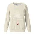 thumbnail image 3 of Craaazy Christmas Fashion Long Sleeve Round Neck Gifts Shirts for Women Christmas Printing Loose Blouse Capless Sweatshirts Top, 3 of 4