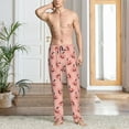 thumbnail image 2 of Yiaed Smiling Pink Pumpkins Print Men's Lounge Pants, Loose PJ Bottoms, Long Pajama Pants for Men-X-Large, 2 of 6