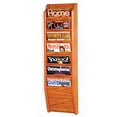 thumbnail image 2 of Wooden Mallet 7 Pocket Magazine wall Rack in Medium Oak, 2 of 3