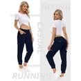 thumbnail image 3 of Pantalones cargo MoFiz para mujer, ligeros, para exteriores, color azul marino, talla L, 3 of 7