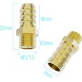 thumbnail image 2 of 2PCS Brass Hose Barb Fittings, Metric M12-1.75 Male to Barb Fit Hose ID 12mm，Barbed Hose Fitting, Male Thread Hose Barb Adapter Connector, Hose Barb Fitting, 2 of 6