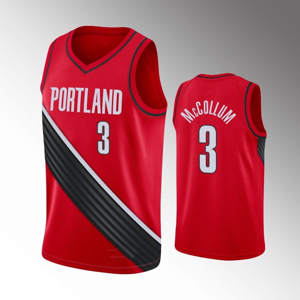 NBA_ Jersey Men Portland Trail''Blazers''Basketball Damian Lillard C.J.  McCollum Jersey 