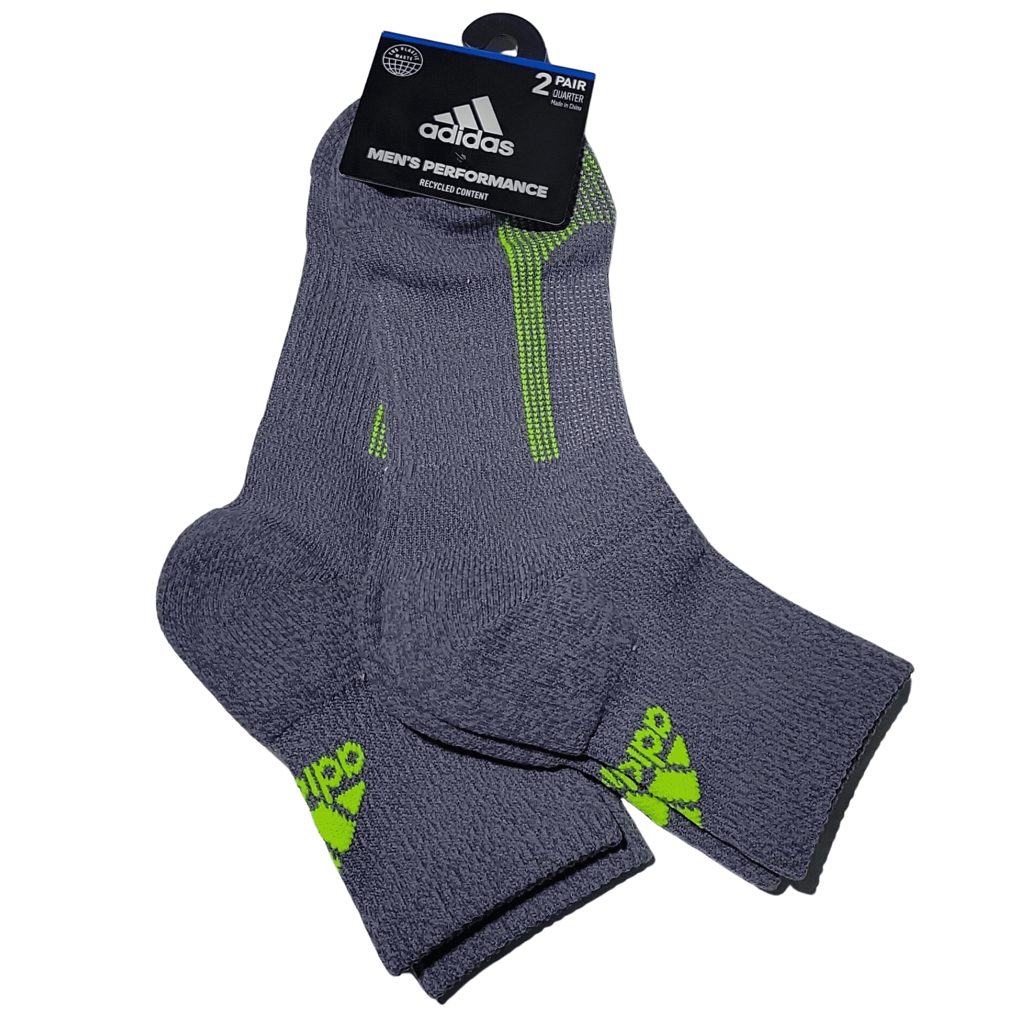 Adidas Socks Mens Large Gray Quarter 612 Gray Low Cut Ankle Aeroready