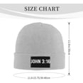thumbnail image 3 of Beanies,John 3:16 Believer,Jesus Beanie Hat for Women Men Knit Skull Cap Winter Hat Knitted Hat Slouchy Hat Black, 3 of 8