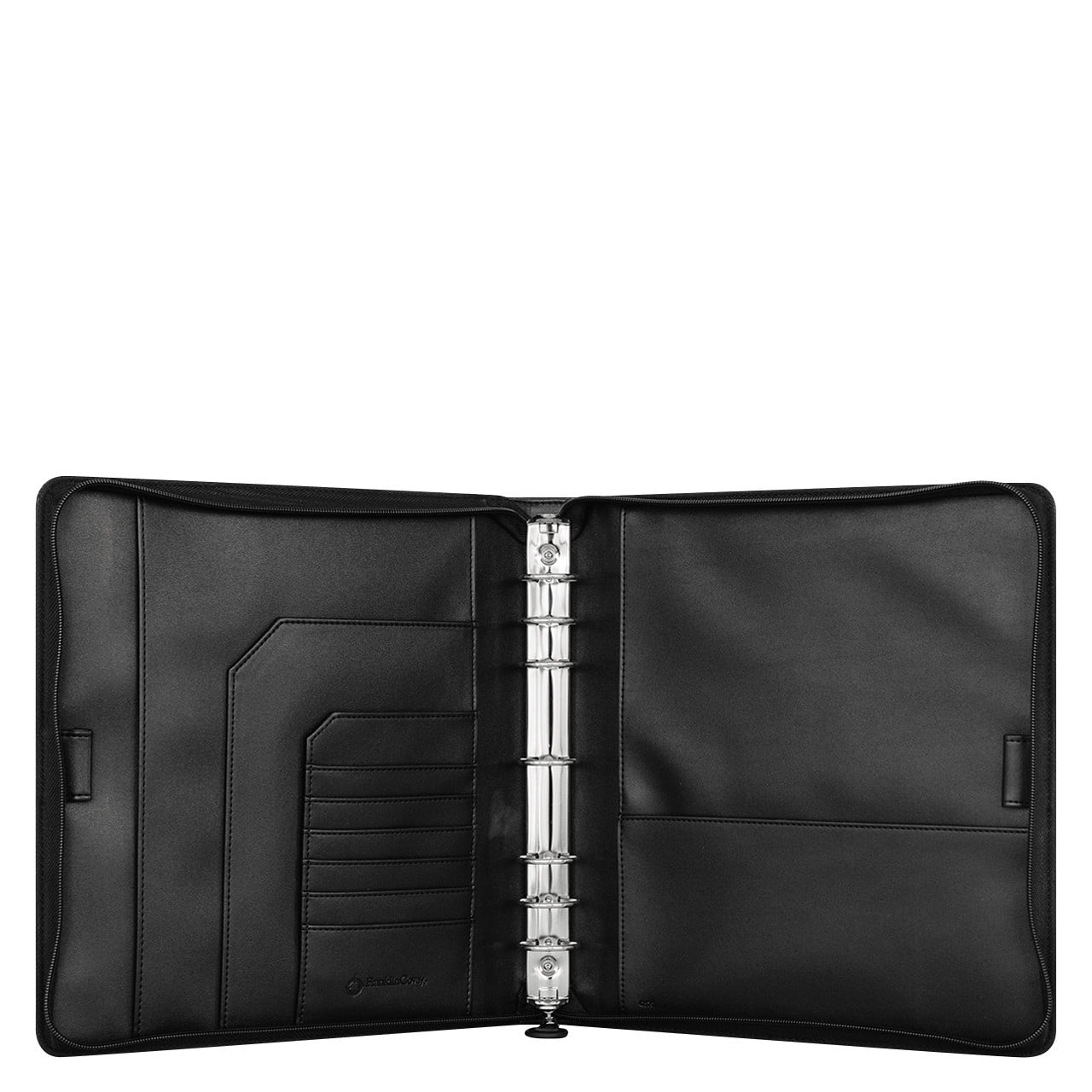 FranklinCovey Simulated Leather Zipper Binder (Monarch Size, Black)