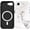 White Golden Marble, variant on Case for iPhone 16e 6.1 inch, [Compatible with Magsafe] [6.6ft Military-Drop Protection] 2 in 1 Case Cover 360 Degree Full Body Protective Phone Case (Tortoise Shell)