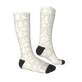 thumbnail image 3 of Picia Women Crew Soft Moisture-wicking Socks White Rabbit Pattern Design Cotton Socks, One Size fit All, 3 of 9