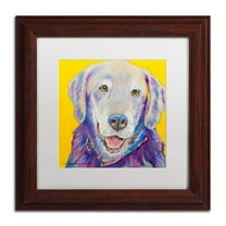 Trademark Fine Art "Willie" Canvas Art by Pat Saunders-White, White Matte, Wood Frame