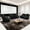 Black03, variant on Gewnee Beige 3-Piece Living Room Air Leather Recliner Sofa Set with Console & Cup Holders