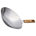 thumbnail image 4 of KAKOWELY Cooking Wok Frying Pan Stainless Steel Wok Traditional Wok with Wooden Handle,12.99X"X8.66"X2.36", 4 of 4