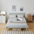 thumbnail image 2 of IVV Platform Bed, Queen Size Wooden Bed Frame with Headboard, Gray Wash, 2 of 10