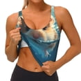 thumbnail image 3 of Pofeuu Cute Swimming Guinea Pig Print Sports Bra for Women Sexy Vest Yoga Running Gym Fitness Crop Bras Tops-X-Large, 3 of 8