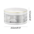thumbnail image 4 of 2 Tier Lazy Susan Turntable Organizer 9.25" Rotating Spice Rack Organization for Cabinet, Kitchen, Pantry, Countertop, Bathroom, Vanity, Medicine Cabinet Organizer, Clear, 4 of 10