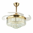 thumbnail image 4 of TFCFL 42" Modern Invisible Crystal Ceiling Fan Light 3 Colors Hanging Fan Chandelier LED Pendant Lamp, 4 of 12