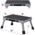 thumbnail image 5 of Non-Slip Step Stool, Rubber Platform Steel 1-Step Ladder, Sturdy Enough Folding Footstool for Adults or Kids, for Kitchen Toilet Camping Office RV, 225 lbs Safe Capacity, 7" Step Stools (Grey), 5 of 5