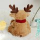 thumbnail image 3 of Peluche de ciervo para bebé de Navidad con astas y bufanda roja, 3 of 3