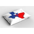 thumbnail image 2 of Ambesonne Texas Star Pillow Sham 2 Pack, Map Outline Flag, 30"x20", Violet Blue Vermilion, 2 of 3