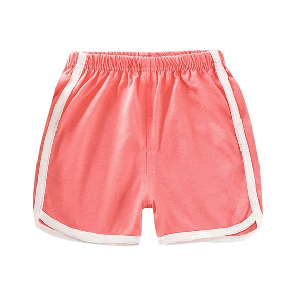 EnJoCho Little Girls Summer Pants Shorts Kids Toddler Girls Shorts Solid Elastic Waist Sports Shorts Summer Beach Outdoor Play Clothes Pants