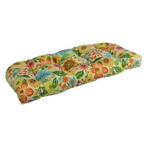 Blazing Needles 42-inch by 19-inch U-Shaped Patterned Spun Polyester Tufted Settee/Bench Cushion  93180-LS-REO-60