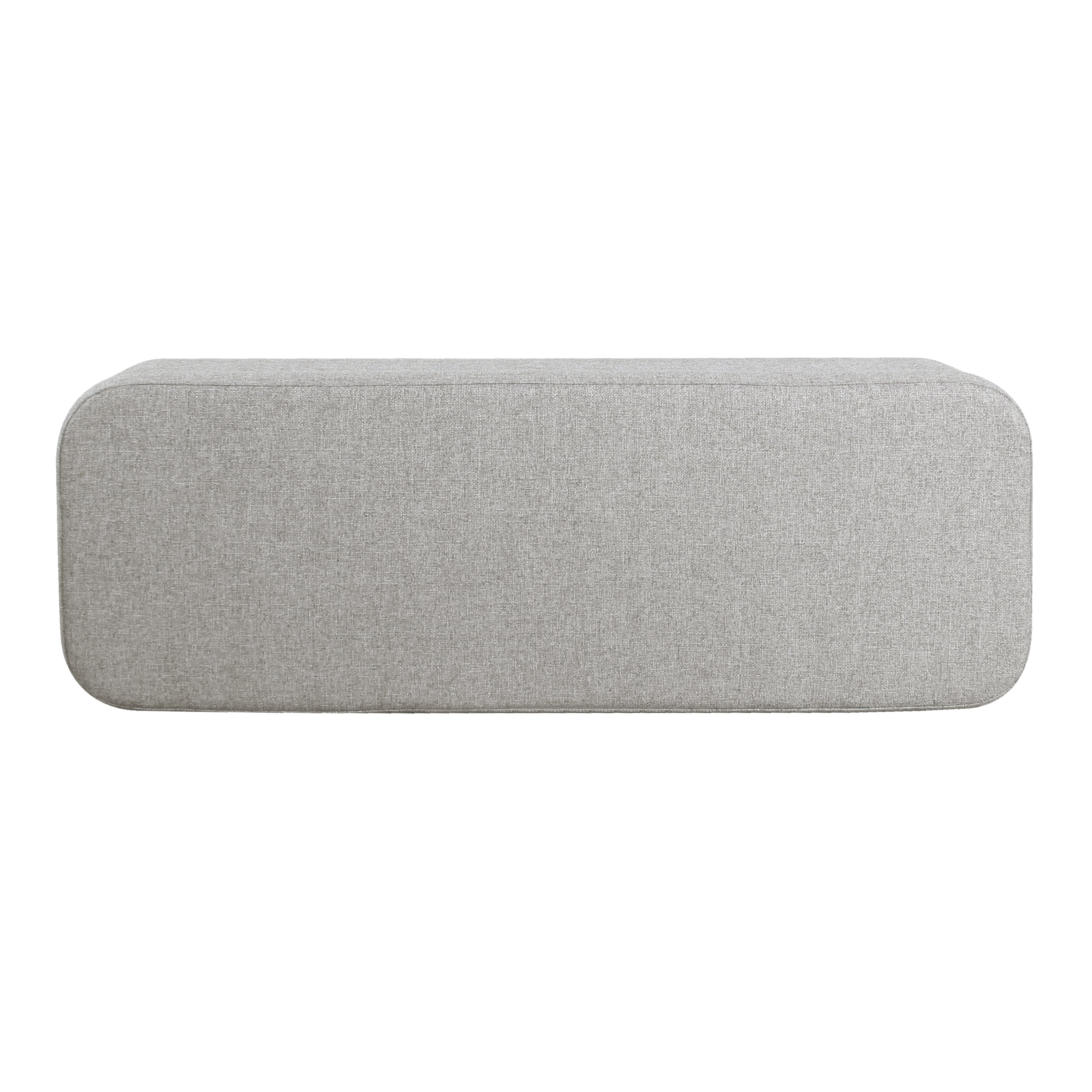 HomePop Large Modern Storage Bench with Metal Legs, 42"W x 14.5"D x 17.5"H, Sustainable Gray