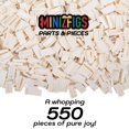 thumbnail image 3 of Azulejos Minizfigs Blanco 1X2 | 550 piezas | Conjunto de juguetes de construcción a granel, ideal para puntos, bloques de agua, mosaico, pieza educativa para el aula, 3069 | 100% compatible con todas, 3 of 4
