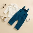thumbnail image 2 of OJSFQUFP Newborn Baby Boy Clothes Gentleman Wedding Suit Infant Outfits Formal Dress Shirt+Suspender Pants, 2 of 8