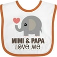 thumbnail image 3 of Inktastic Mimi and Papa Love Me Elephant Boys or Girls Baby Bib, 3 of 4