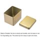 thumbnail image 4 of Metal Estaño Caja, 3uds 3.9 x 3.15 x 3.31 Rectangular Vacío Hojalata Almacenamiento Contenedores con Tapas, Dorado Tono, 4 of 5