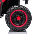 thumbnail image 3 of 24V Ride on Car, Kids ATV Quad with Bluetooth Music w/Storage Racs, Anti-Slip Tires, 160W Motors, Crash Bars, Power Display, LED Lights & Bluetooth, 24 Volt Ride on Toys for Toddlers Ages 3+, Red, 3 of 7