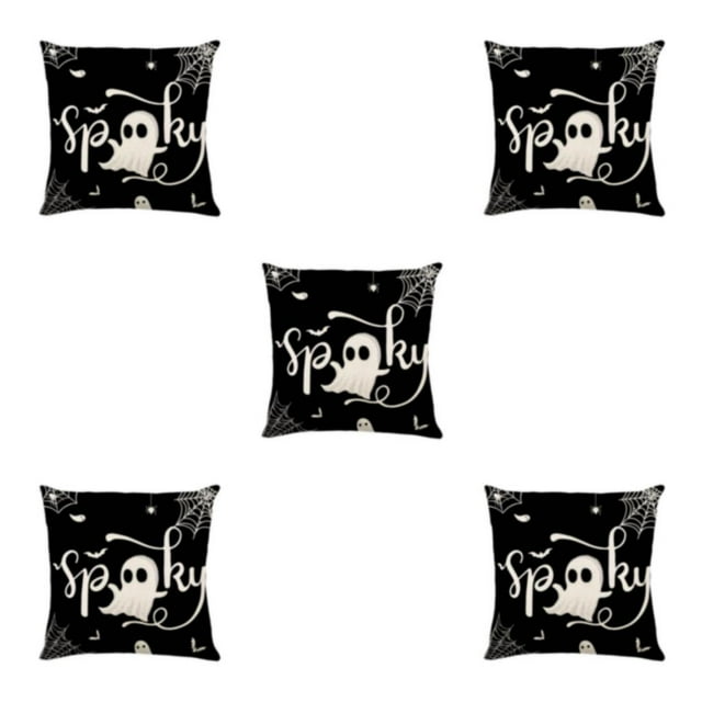 Guardoinrt Breathable And Soft Halloween Throw Pillow Covers For Haunting Decor Durable JYM328-2 5Set