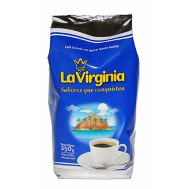 La Virginia Cafe Tostado con Azucar Blanco Molido 250grs 6